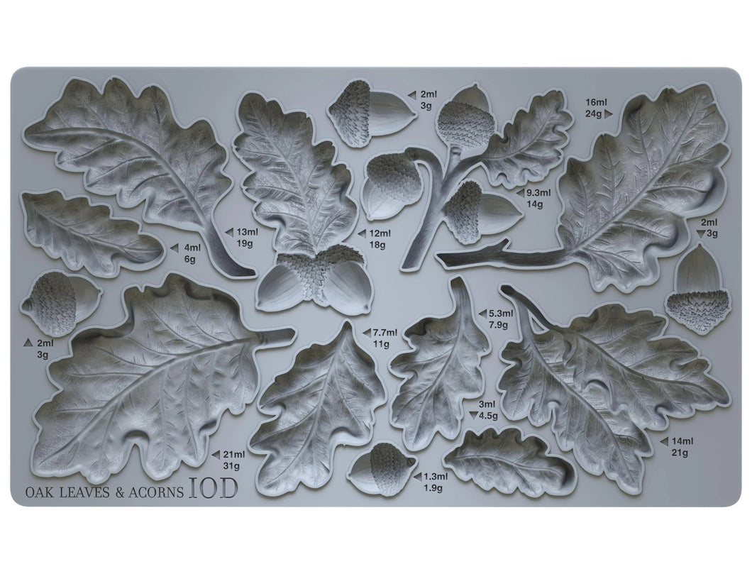 Oak Leaves and Acorns Mould by IOD - Iron Orchid Designs