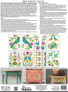 Vida Floral IOD Paint Inlay - Iron Orchid Designs