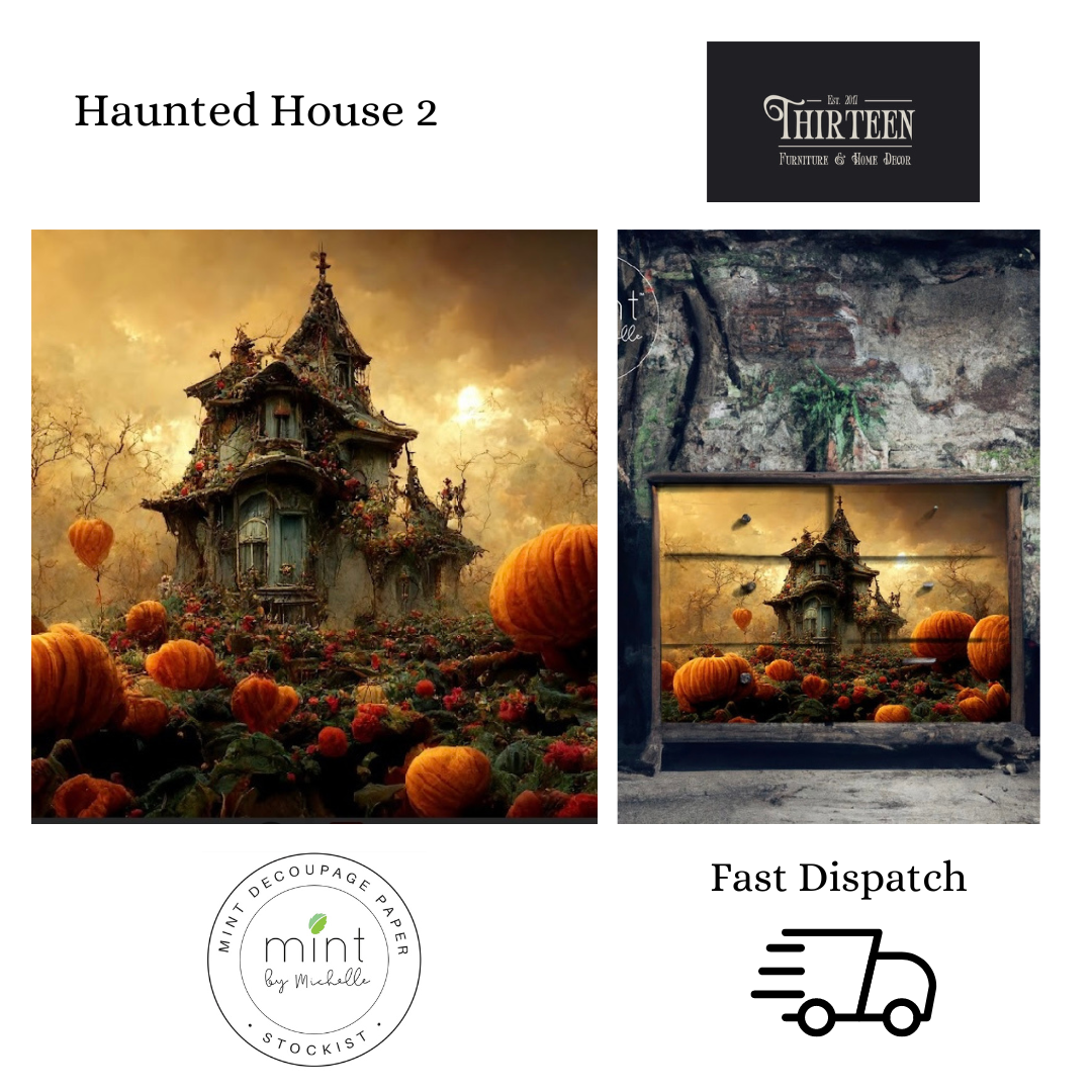 Haunted House 2 Decoupage Paper, MINT By Michelle Decoupage Papers for Furniture