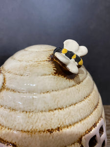 Beehive Dome Cream Tealight House - Village Pottery