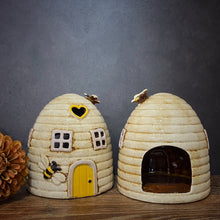 Load image into Gallery viewer, Beehive Dome Cream Tealight House - Village Pottery