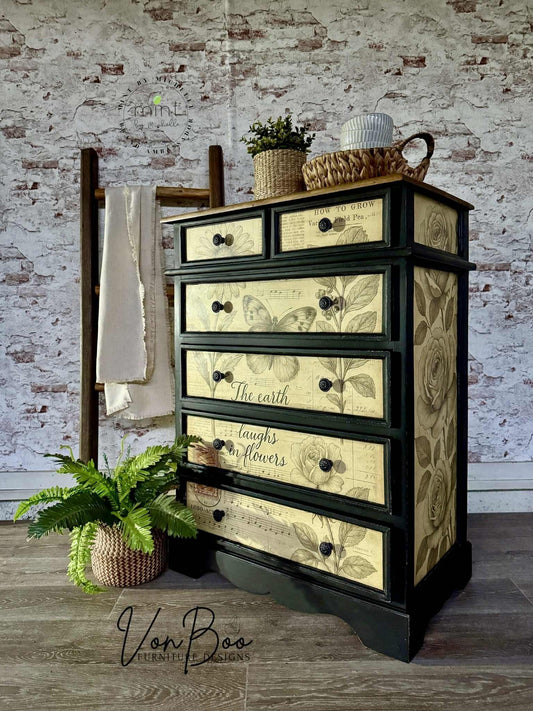 Botanical Illustration I Decoupage Paper - MINT by Michelle Pairs Collection