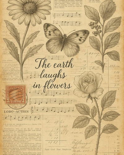 Botanical Illustration I Decoupage Paper - MINT by Michelle Pairs Collection