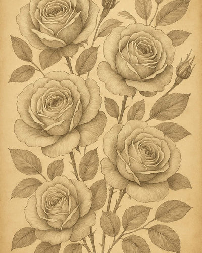 Botanical Illustration II Decoupage Paper - MINT by Michelle Pairs Collection