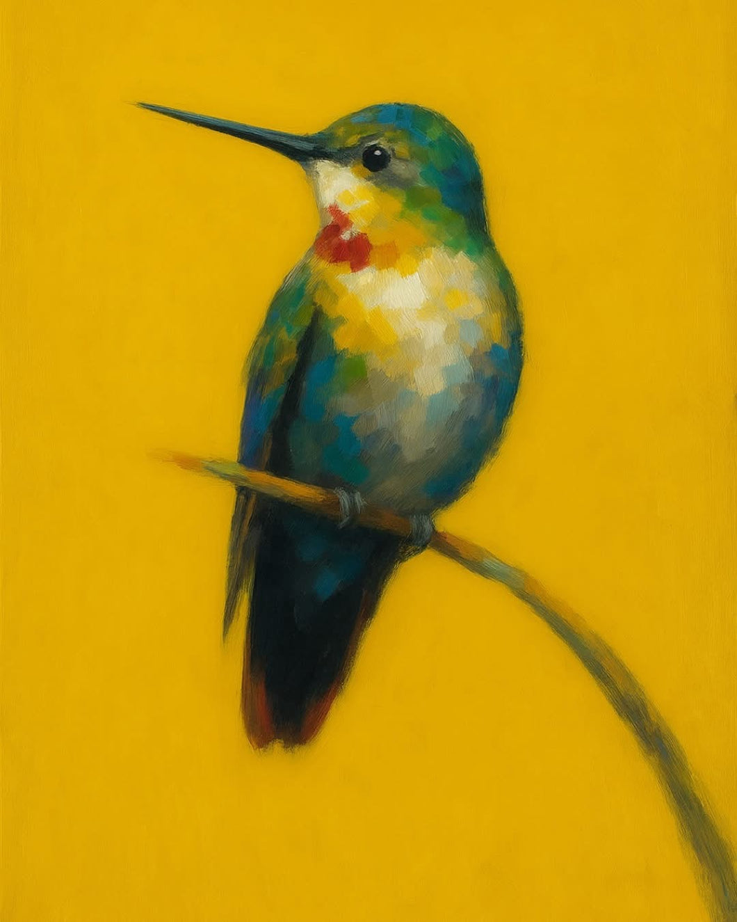 Hummingbird Left Decoupage Paper - MINT by Michelle Pairs Collection