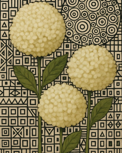 White Hydrendea Decoupage Paper - MINT by Michelle Pairs Collection