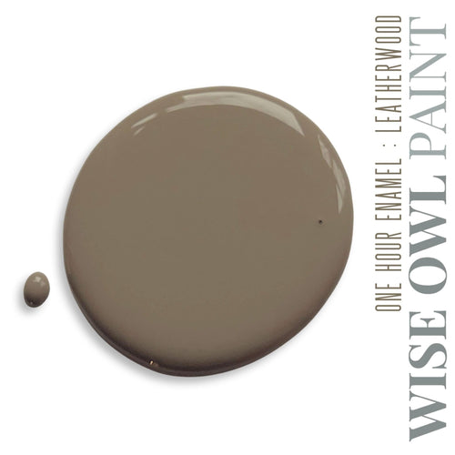 Wise Owl One Hour Enamel Paint - LEATHERWOOD | Kitchen Cabinet & Furniture Paint