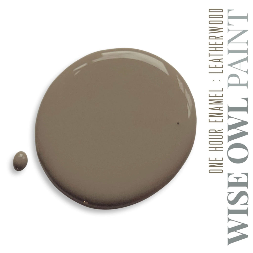 Wise Owl One Hour Enamel Paint - LEATHERWOOD | Kitchen Cabinet & Furniture Paint