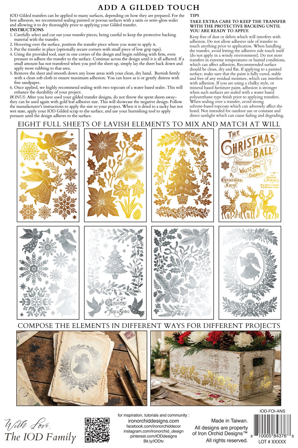 Angels Sing IOD Gilded Foil Transfer - Iron Orchid Designs