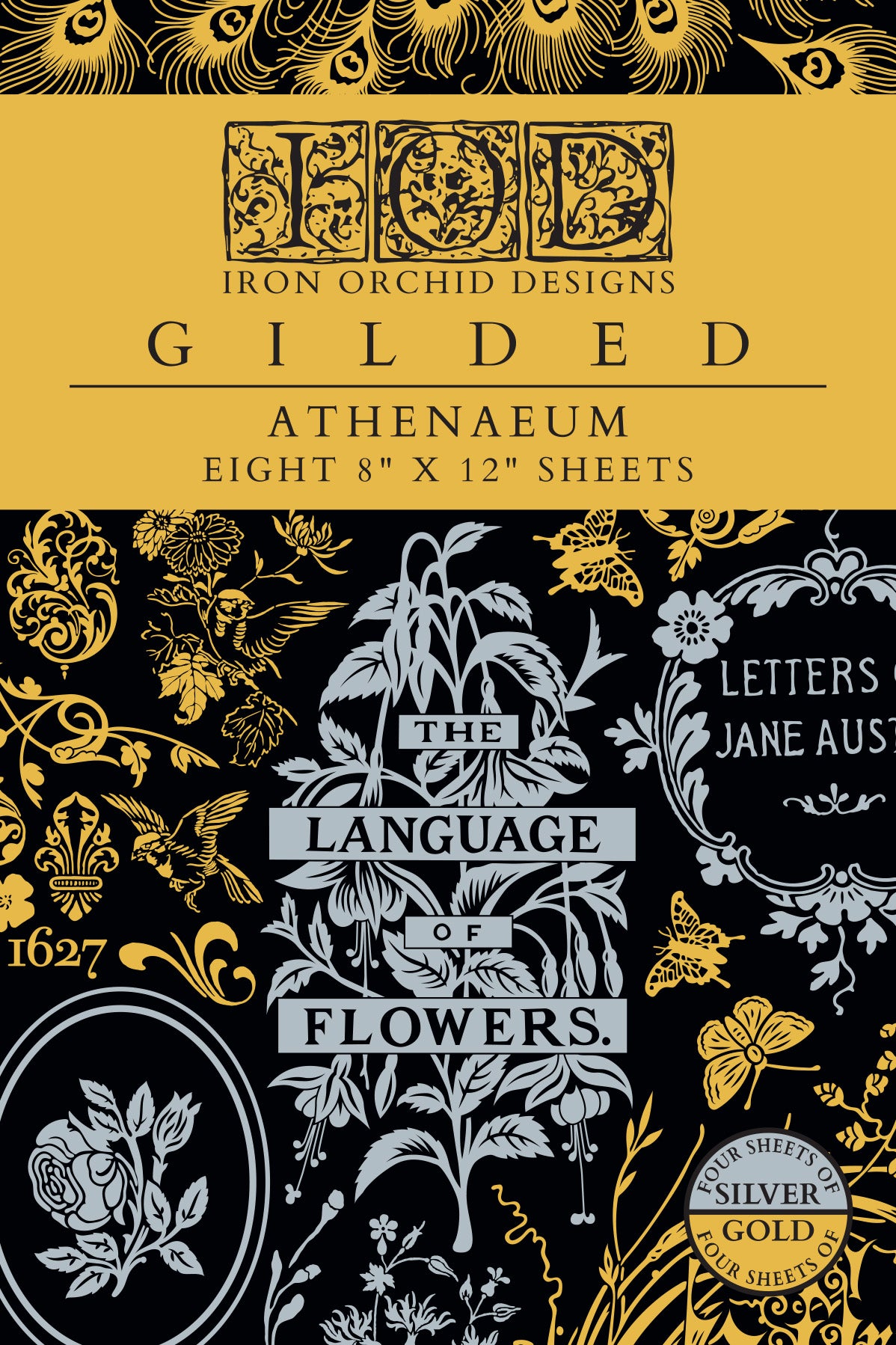 Athenaeum IOD Gilded Foil Transfer - Iron Orchid Designs