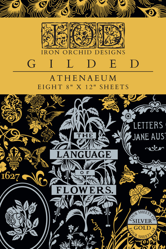 Athenaeum IOD Gilded Foil Transfer - Iron Orchid Designs
