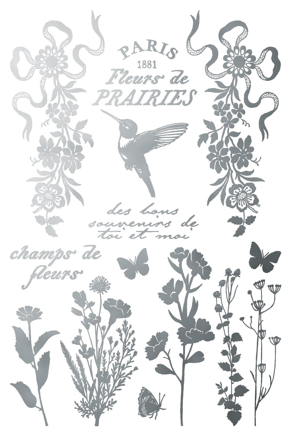 Papillon IOD Gilded Foil Transfer - Iron Orchid Designs