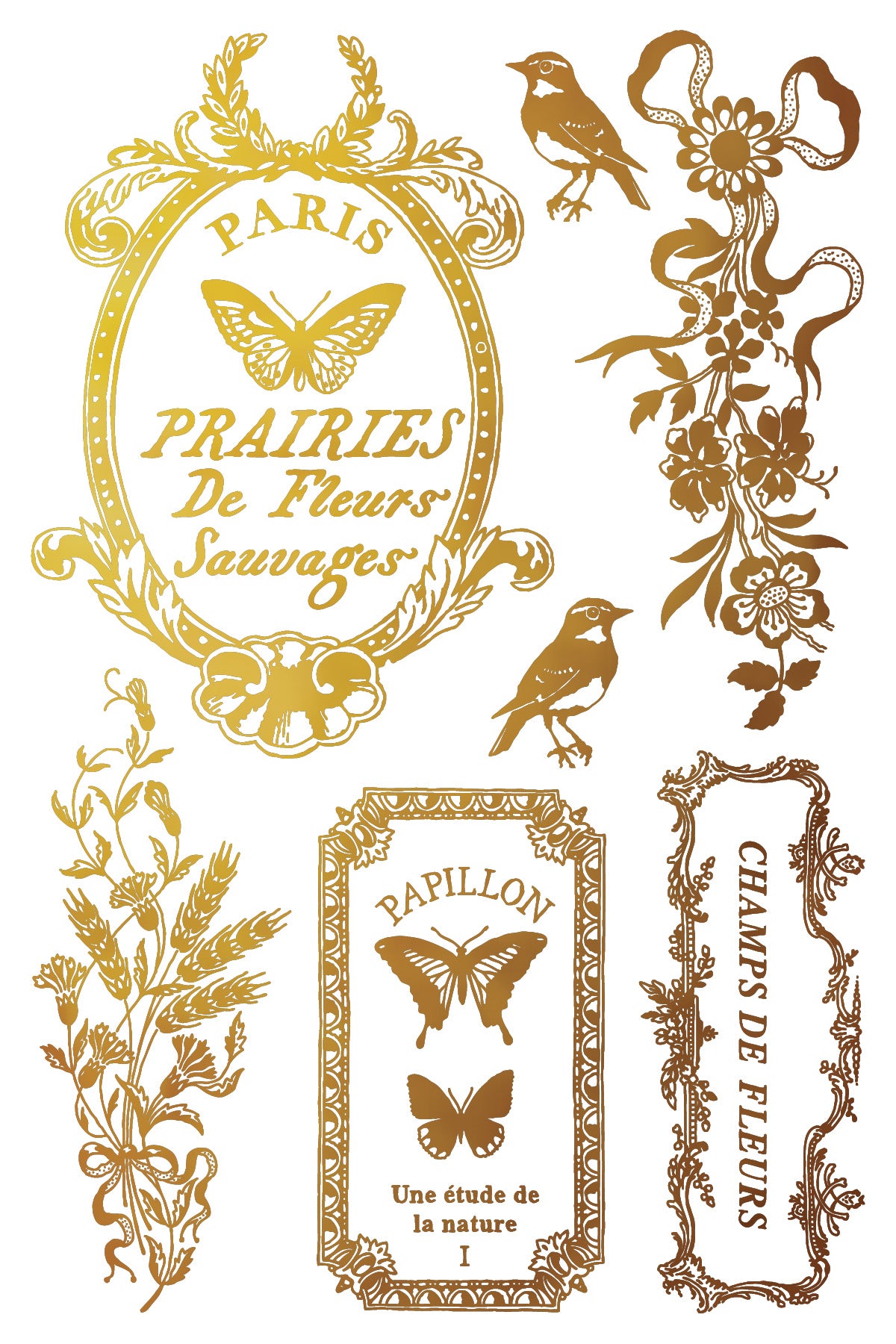 Papillon IOD Gilded Foil Transfer - Iron Orchid Designs