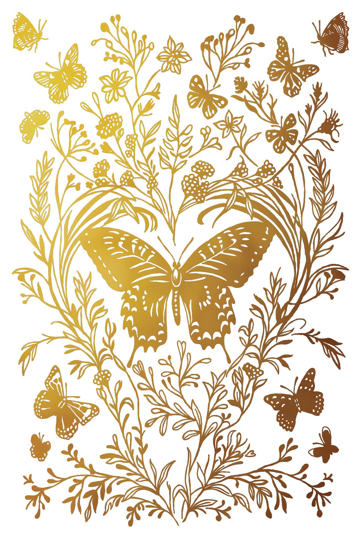 Papillon IOD Gilded Foil Transfer - Iron Orchid Designs