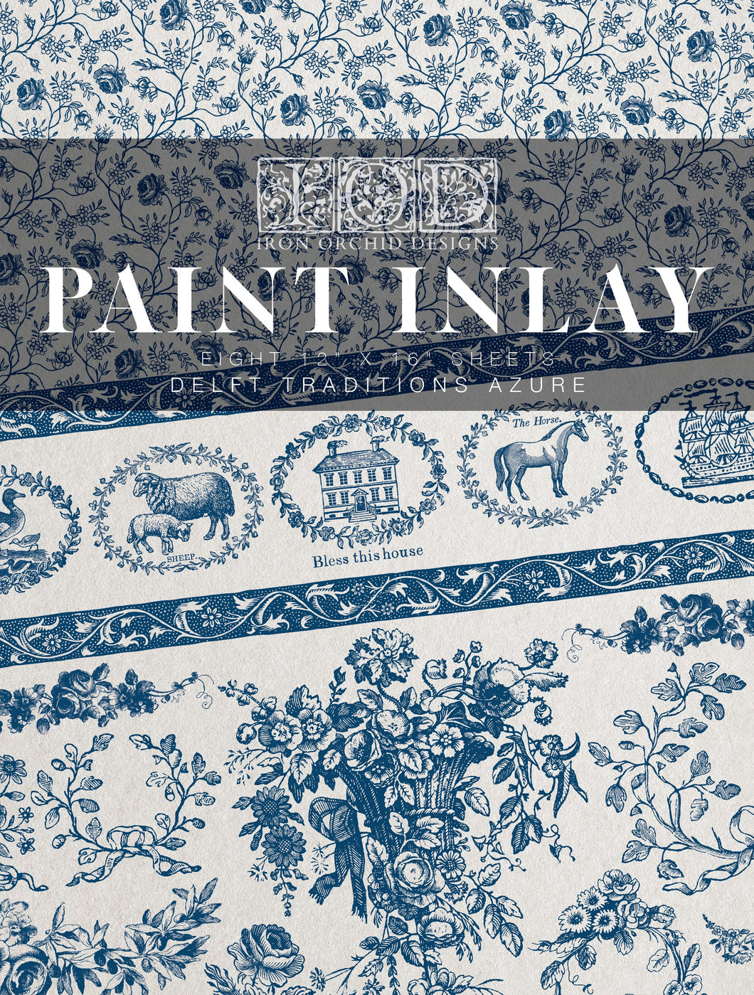 Deft Traditions Azure IOD Paint Inlay - Iron Orchid Designs