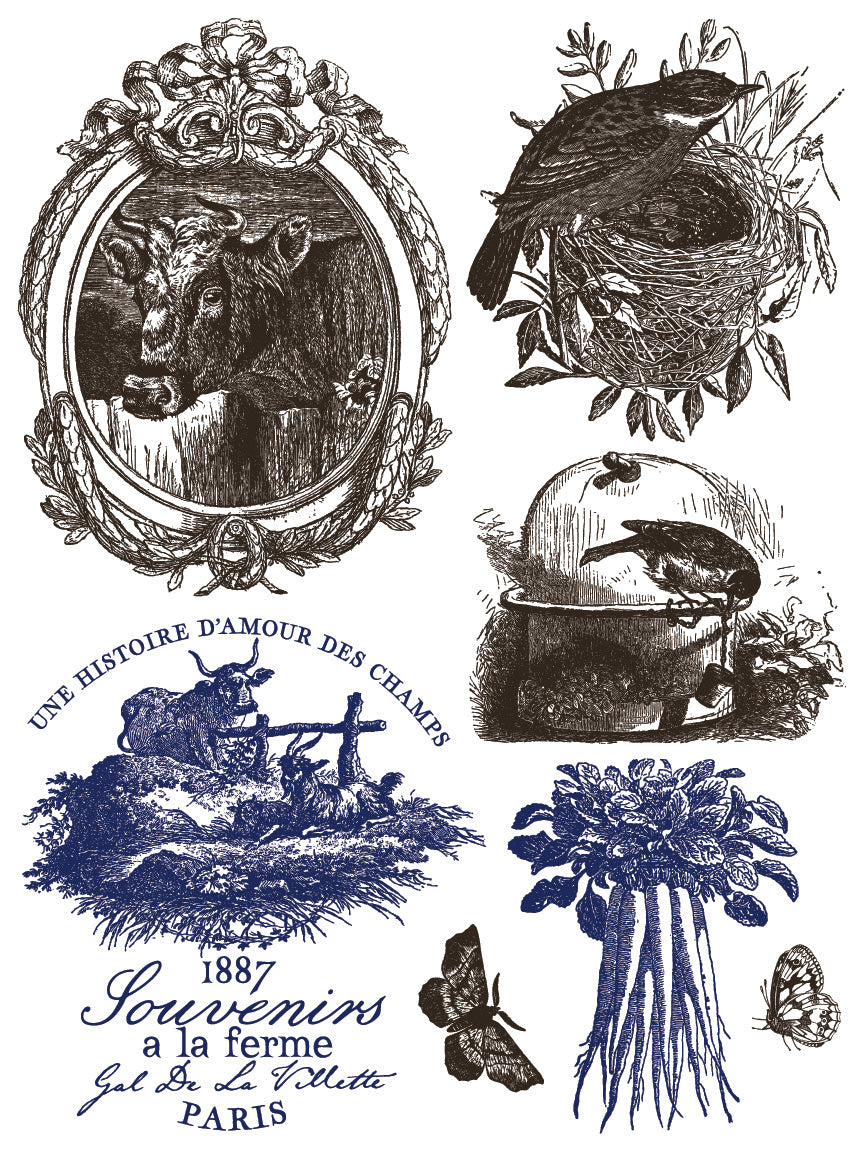 Hameau de la Reine IOD Paint Inlay - Iron Orchid Designs