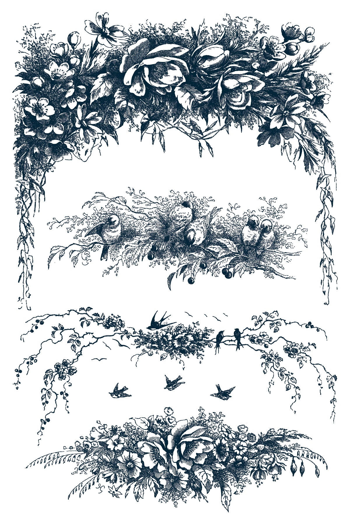 Little Lark IOD Paint Inlay - Iron Orchid Designs