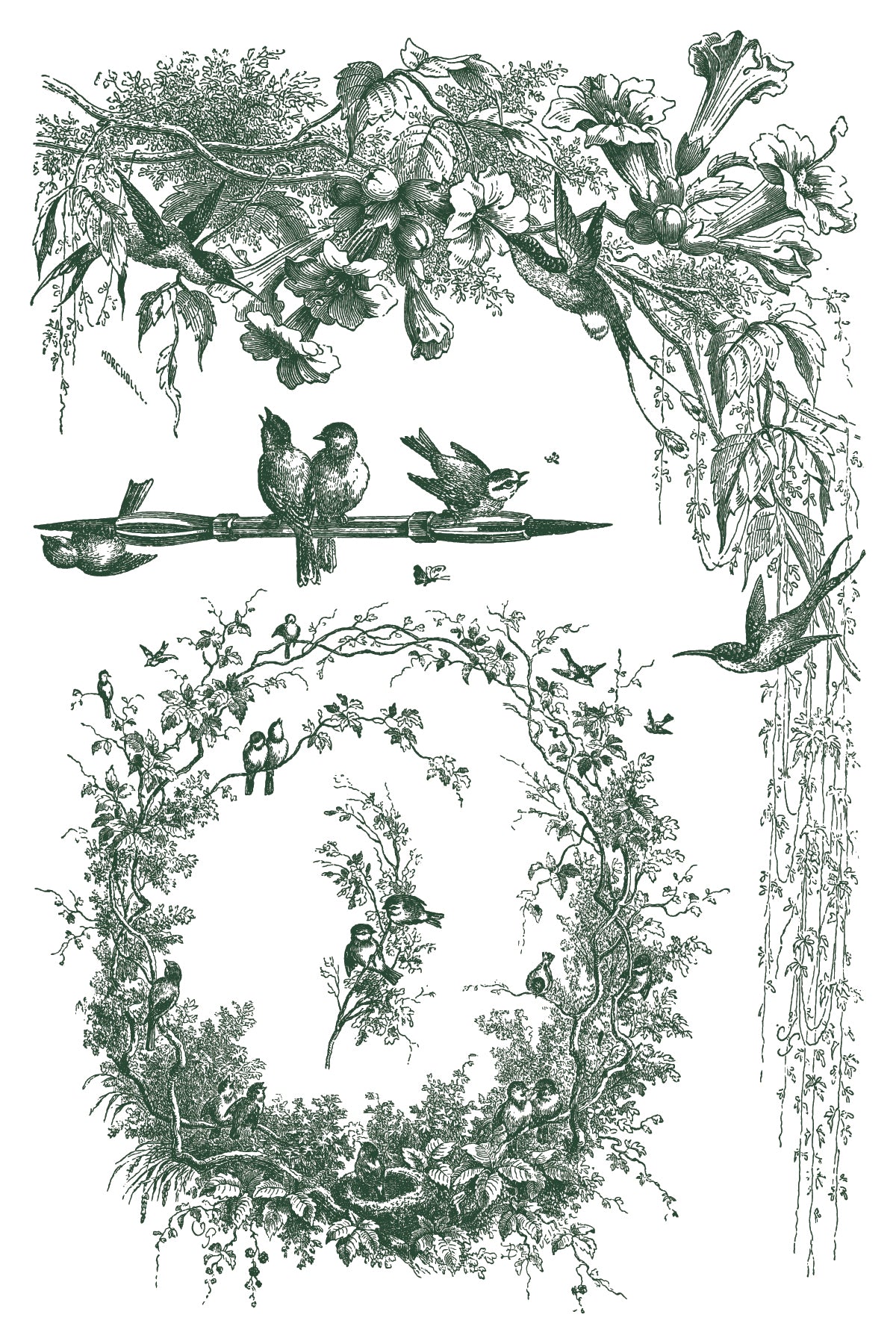 Little Lark IOD Paint Inlay - Iron Orchid Designs