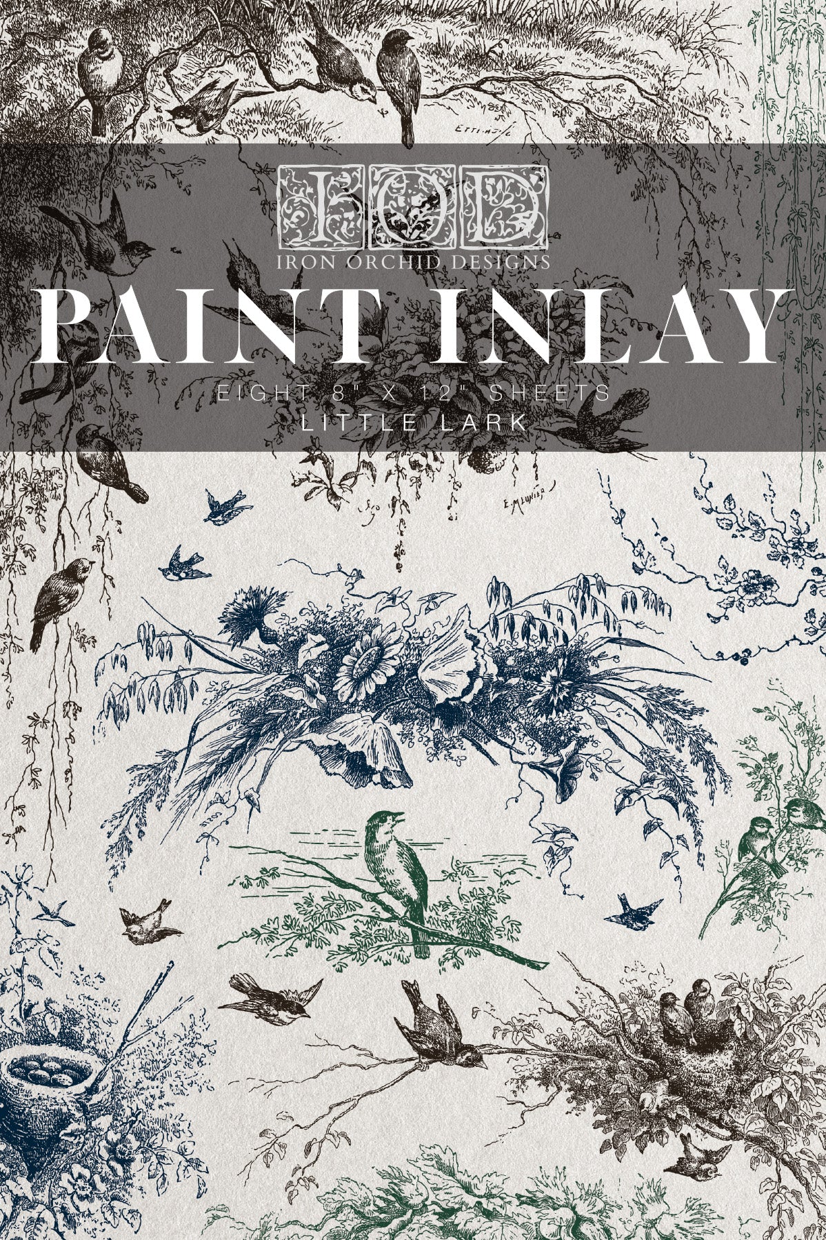 Little Lark IOD Paint Inlay - Iron Orchid Designs
