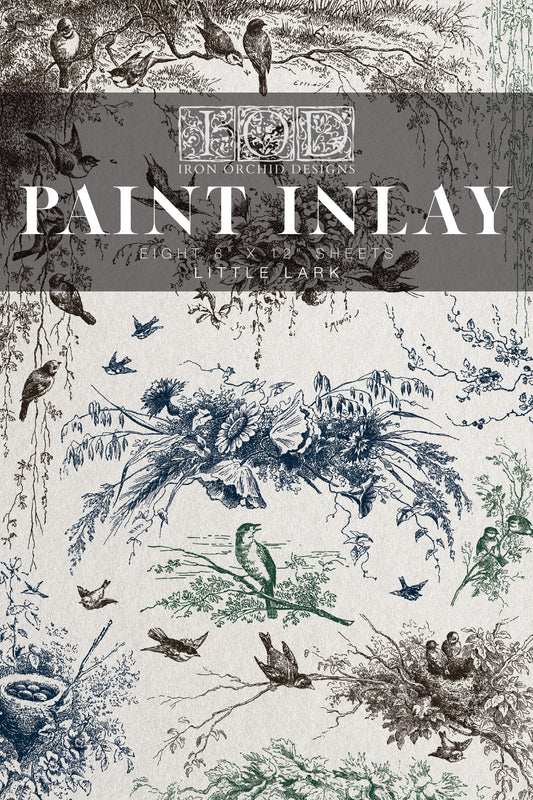 Little Lark IOD Paint Inlay - Iron Orchid Designs