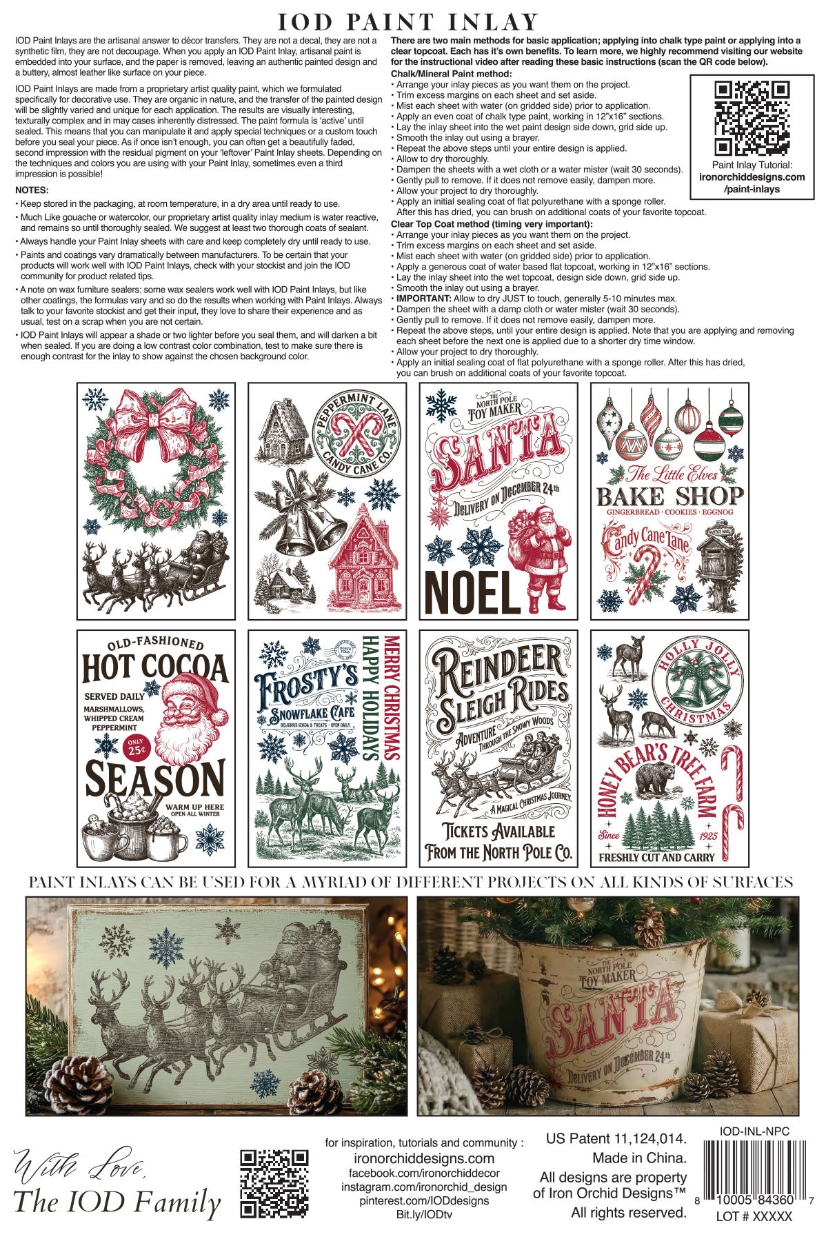 The North Pole Co. IOD Paint Inlay - Iron Orchid Designs