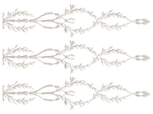 Load image into Gallery viewer, Decorative silver leaf patterns on a white background