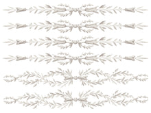 Load image into Gallery viewer, Decorative white leaf pattern on a white background