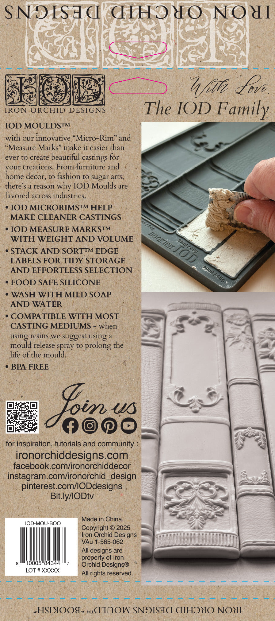 Bookish Mould by IOD - Iron Orchid Designs