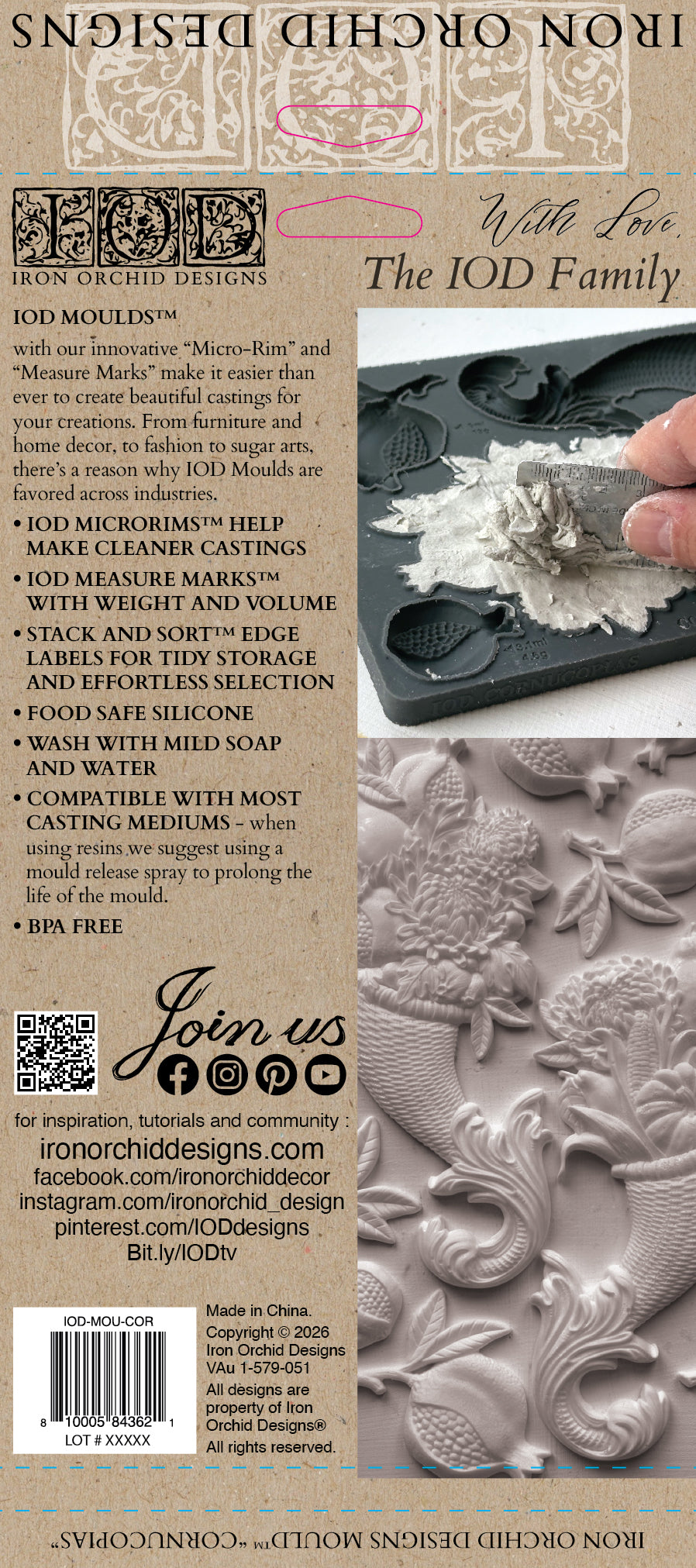 Cornucopias Mould | Iron Orchid Designs *LIMITED EDITION*