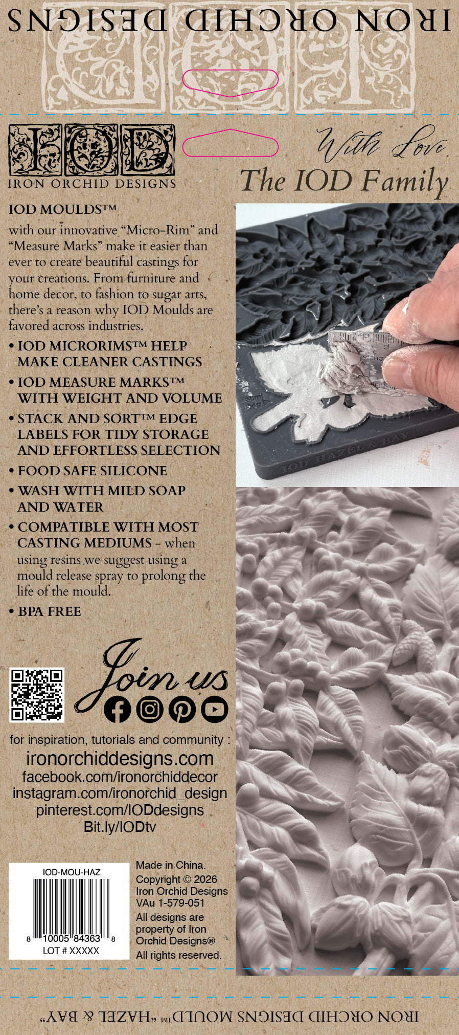 Hazel & Bay Mould | Iron Orchid Designs *LIMITED EDITION*