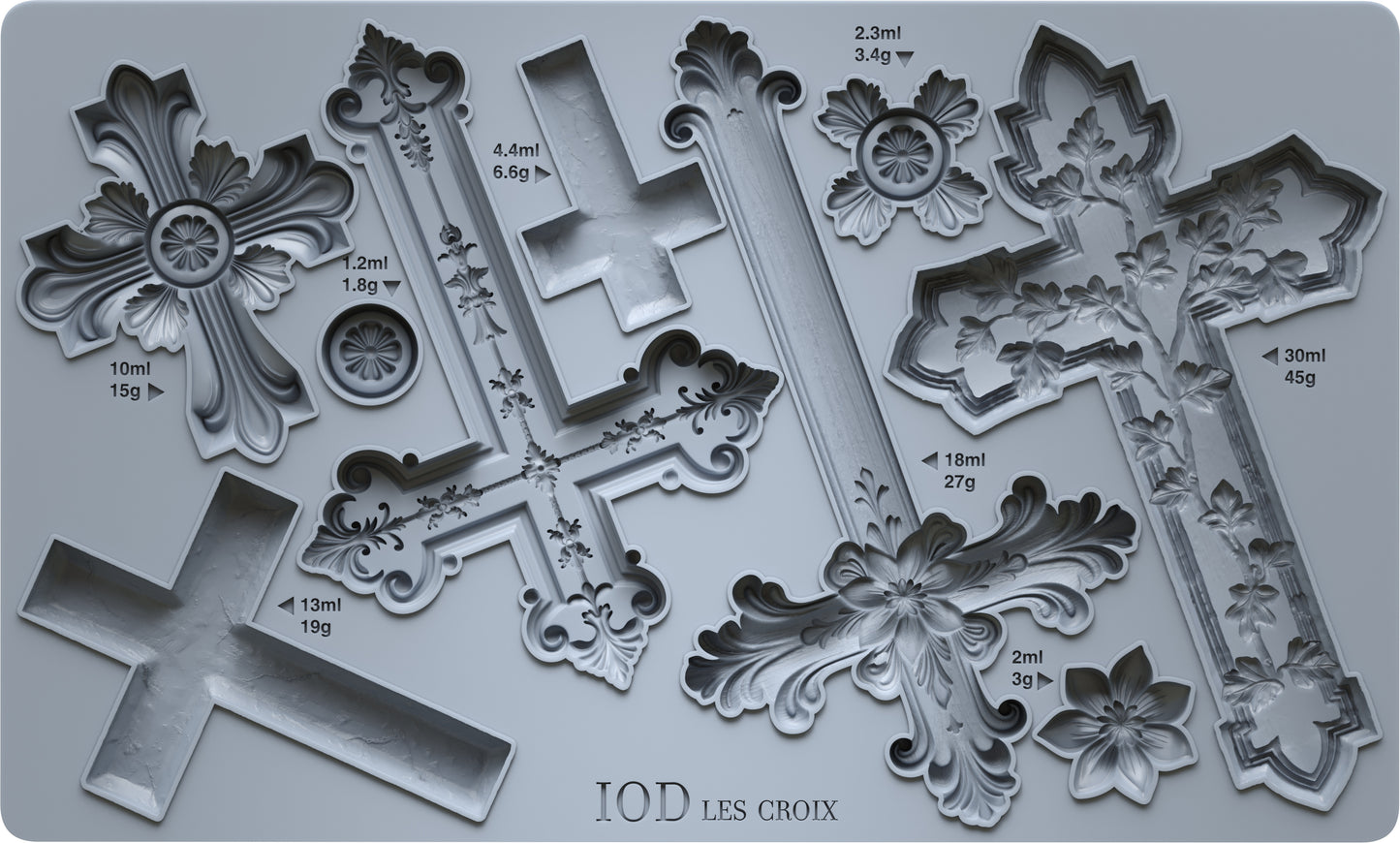 Les Croix Mould by IOD - Iron Orchid Designs