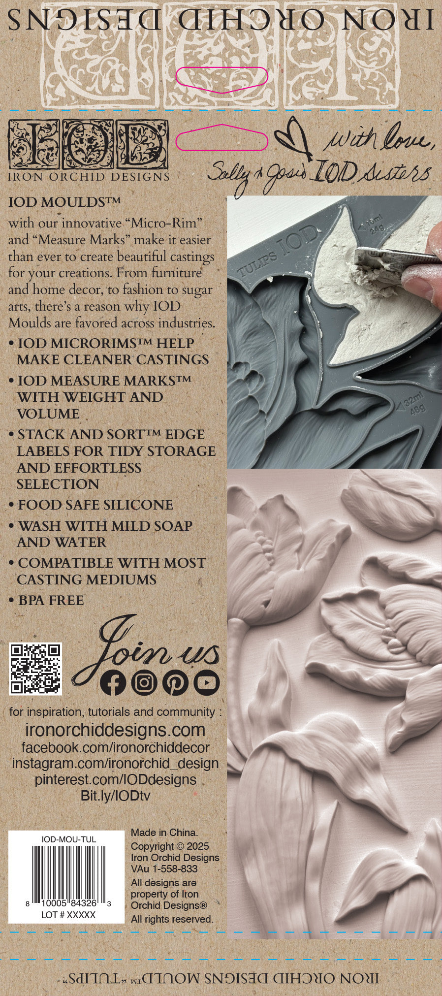 Tulips Mould by IOD - Iron Orchid Designs