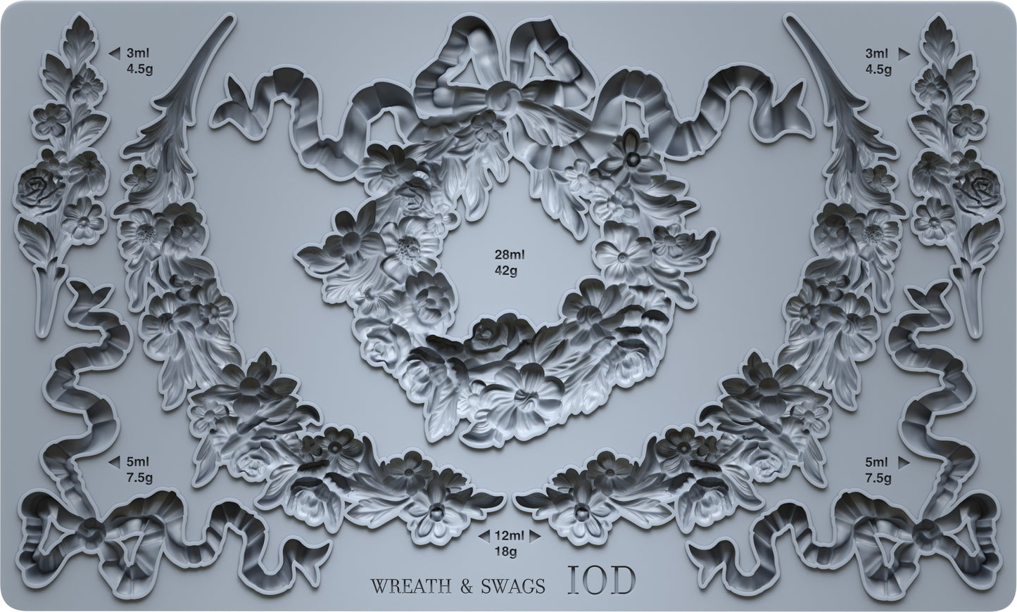 Wreaths and Swags Mould by IOD - Iron Orchid Designs