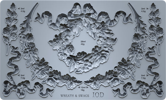 Wreaths and Swags Mould by IOD - Iron Orchid Designs
