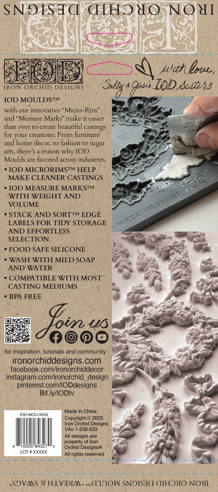 Wreaths and Swags Mould by IOD - Iron Orchid Designs