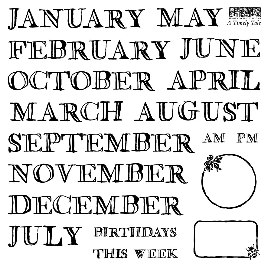A Timely Tale Stamp Set | Iron Orchid Designs