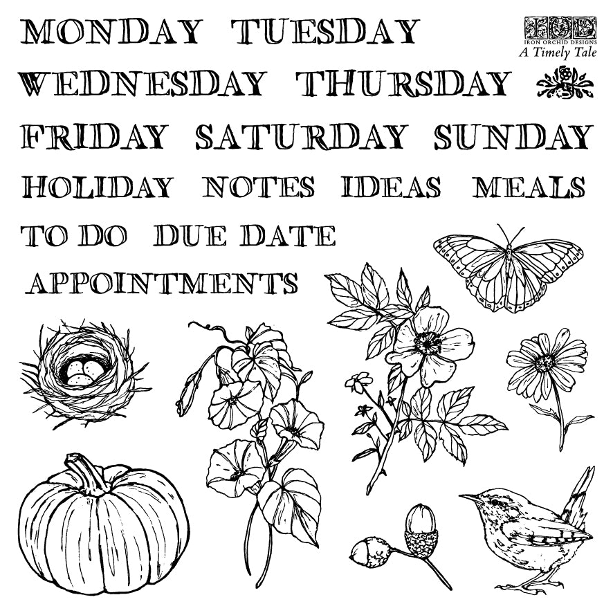 A Timely Tale Stamp Set | Iron Orchid Designs