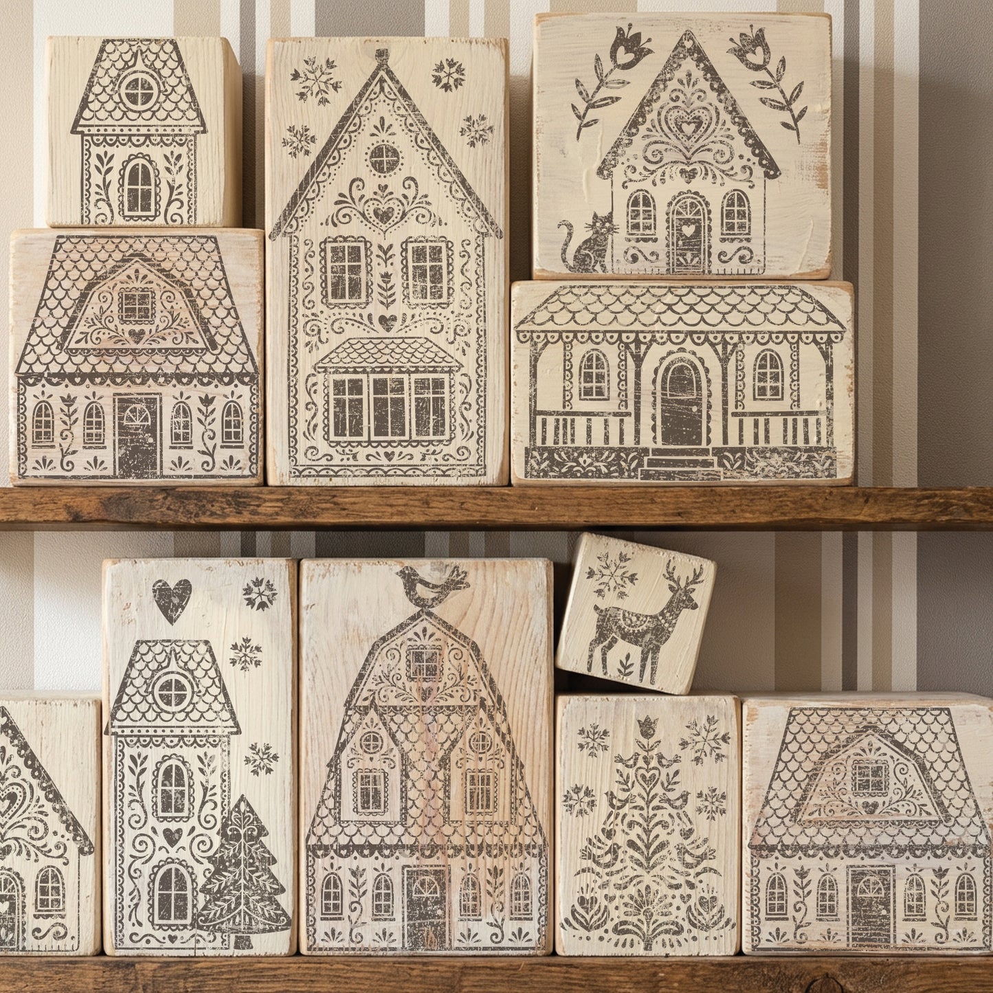Gingerbread Lane Stamp | Iron Orchid Designs *LIMITED EDITION*