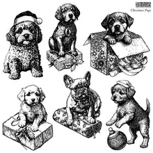 Load image into Gallery viewer, Christmas Pups IOD Decor Stamp - Iron Orchid Designs