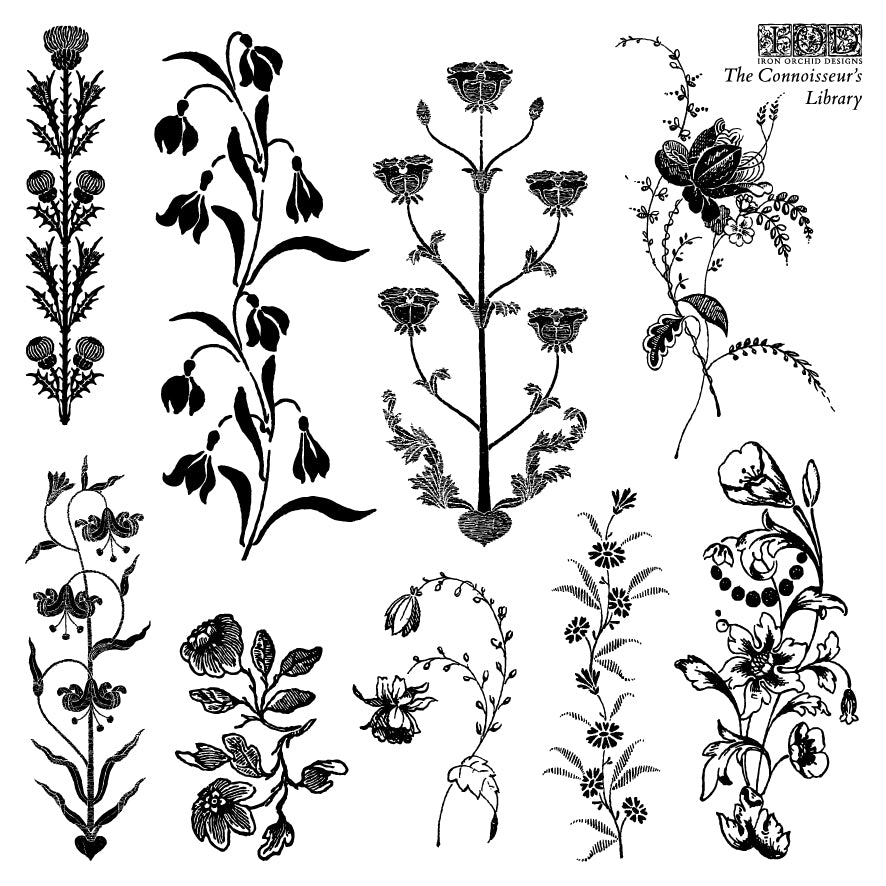 The Connoisseur’s Library IOD Stamps - Iron Orchid Designs