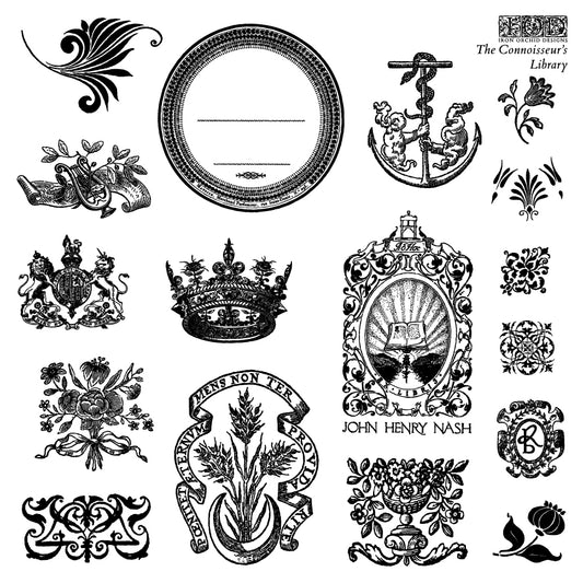 The Connoisseur’s Library IOD Stamps - Iron Orchid Designs