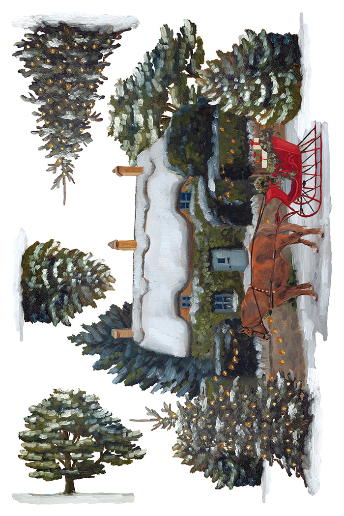 A Cotswold Christmas IOD Transfer - Iron Orchid Designs *LIMITED EDITION*