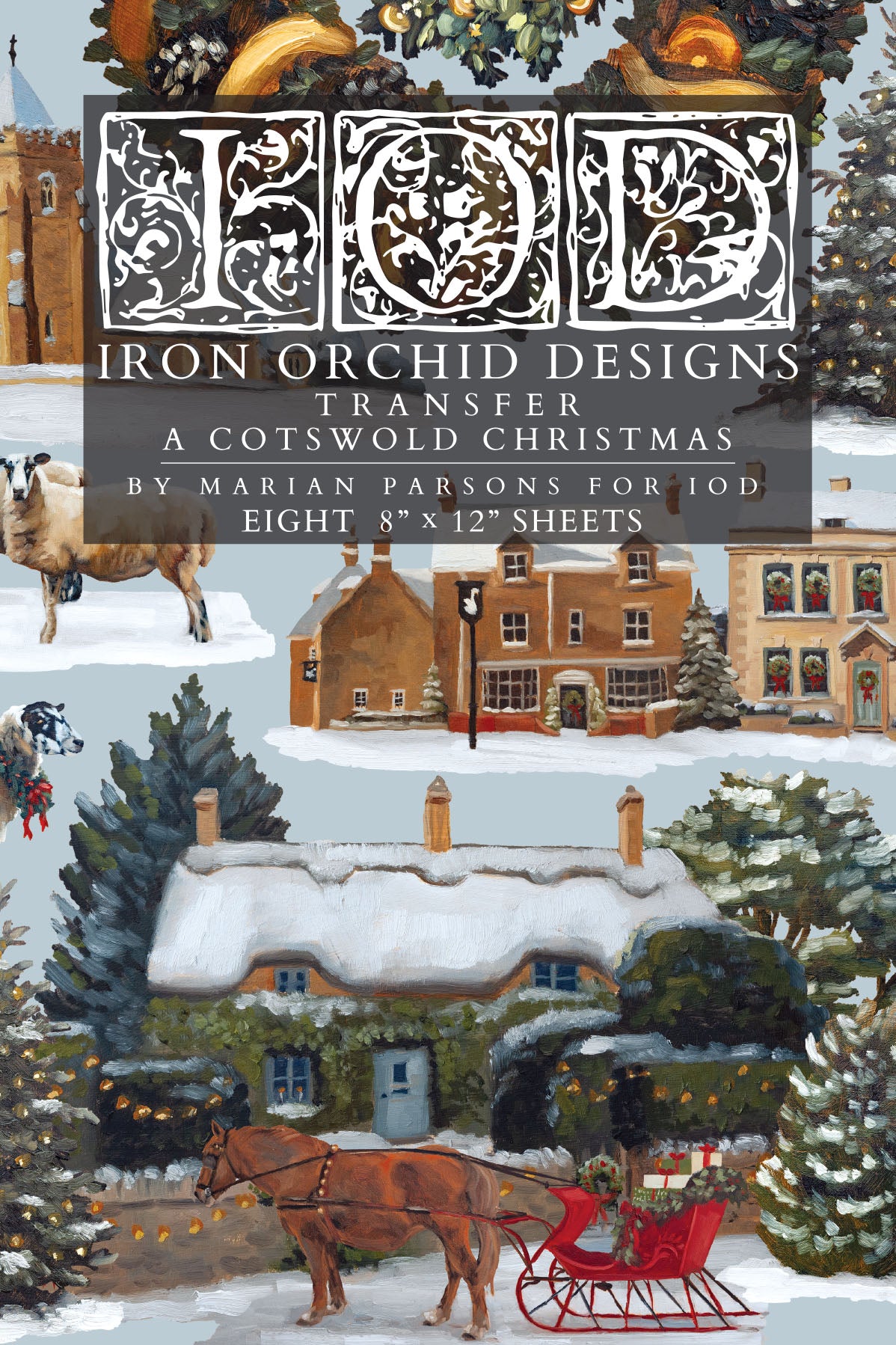 A Cotswold Christmas IOD Transfer - Iron Orchid Designs *LIMITED EDITION*