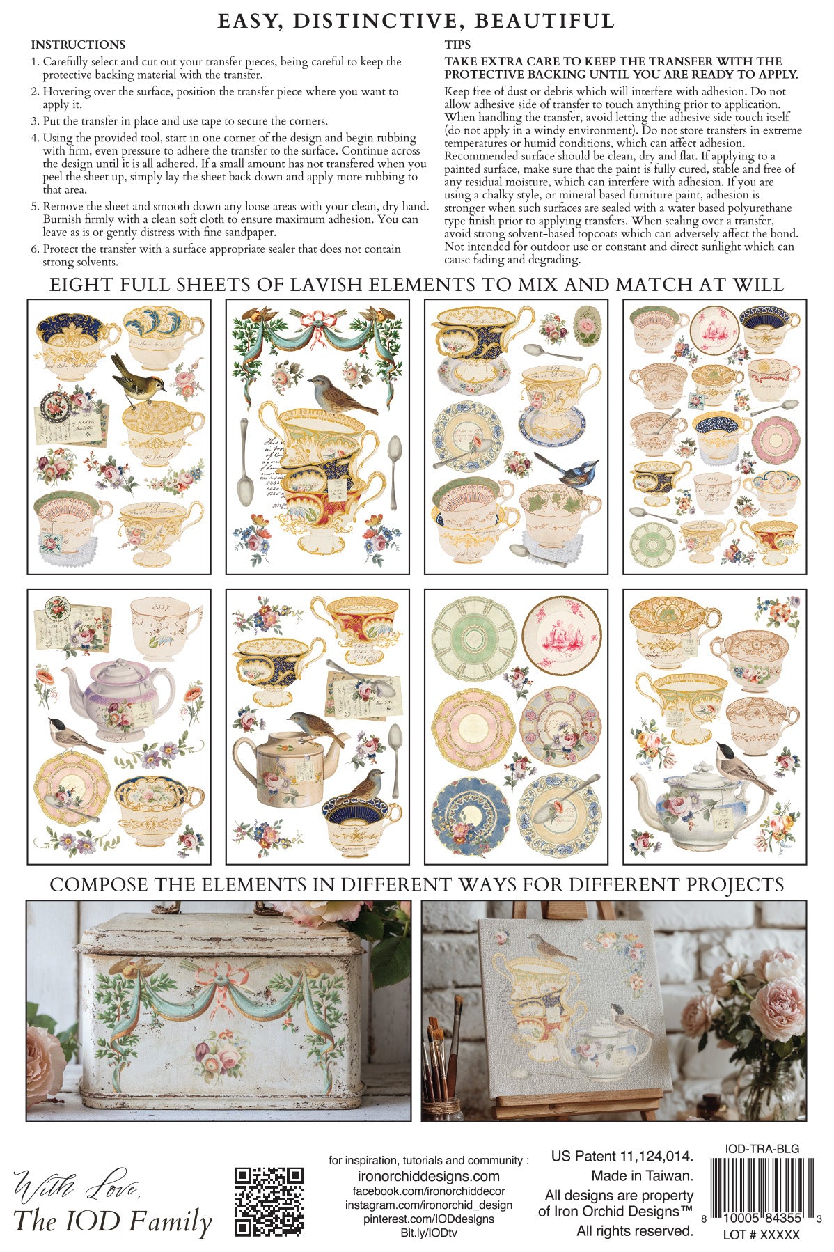 The Belgravia IOD Transfer - Iron Orchid Designs