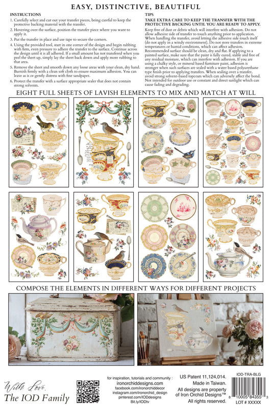 The Belgravia IOD Transfer - Iron Orchid Designs