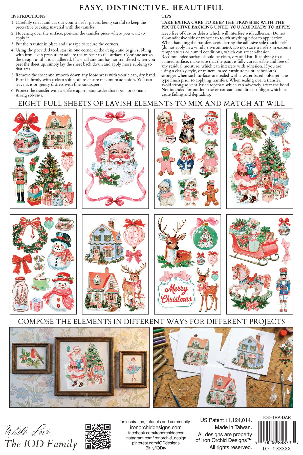 Darling Holiday IOD Transfer - Iron Orchid Designs *LIMITED EDITION*