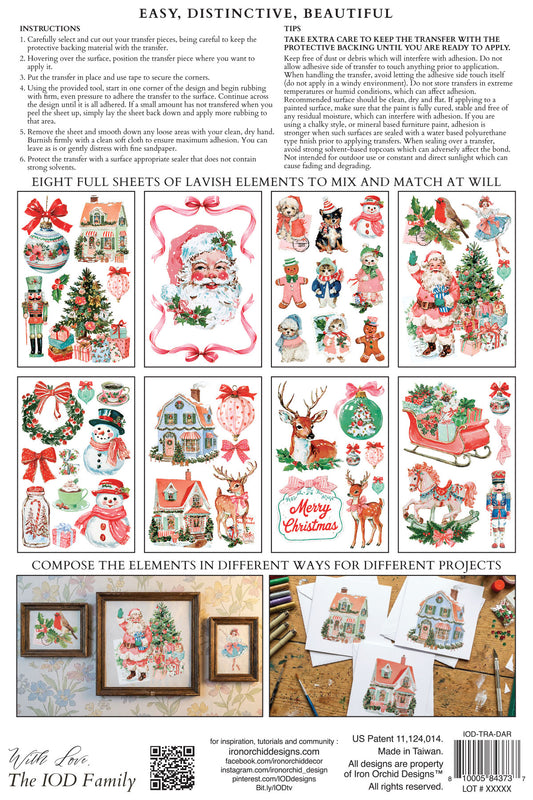 Darling Holiday IOD Transfer - Iron Orchid Designs *LIMITED EDITION*