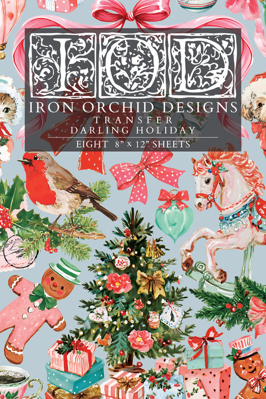 Darling Holiday IOD Transfer - Iron Orchid Designs *LIMITED EDITION*