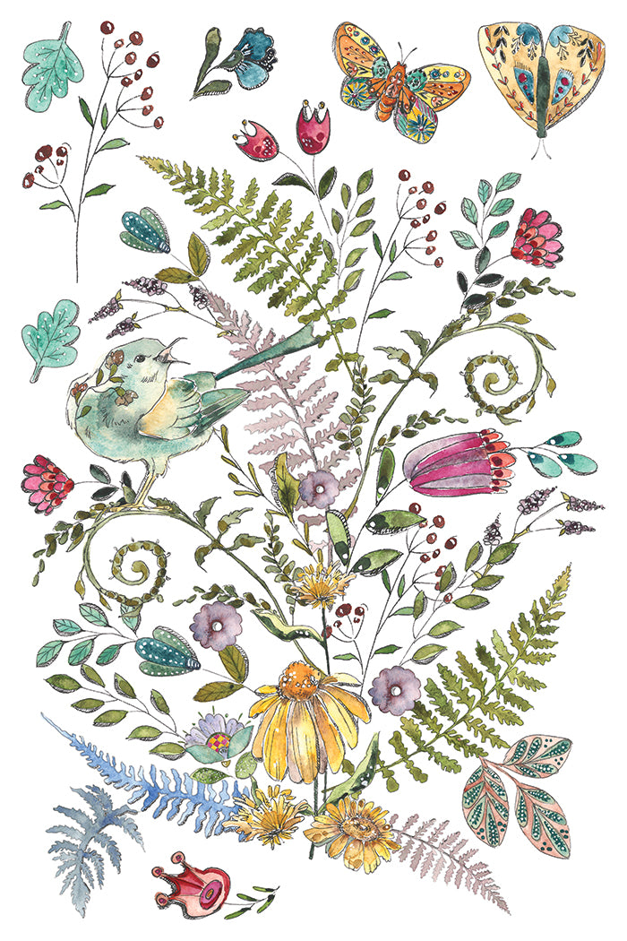 Fern Fables IOD Transfer - Iron Orchid Designs