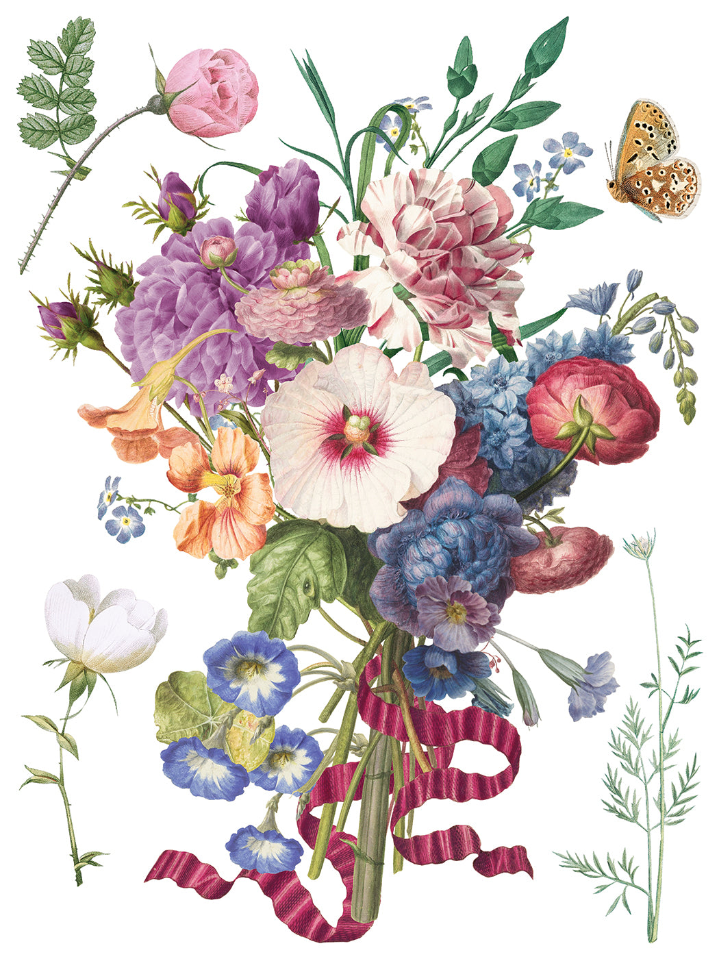 Marche Des Fleurs IOD Transfer - Iron Orchid Designs